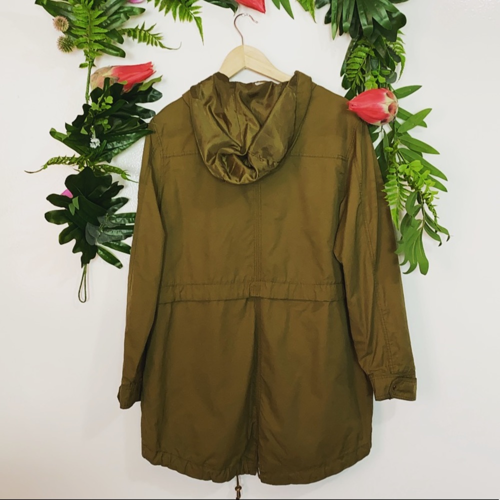 H&M olive green women’s anorak zip jacket ✨plus 14 - Picture 2 of 6